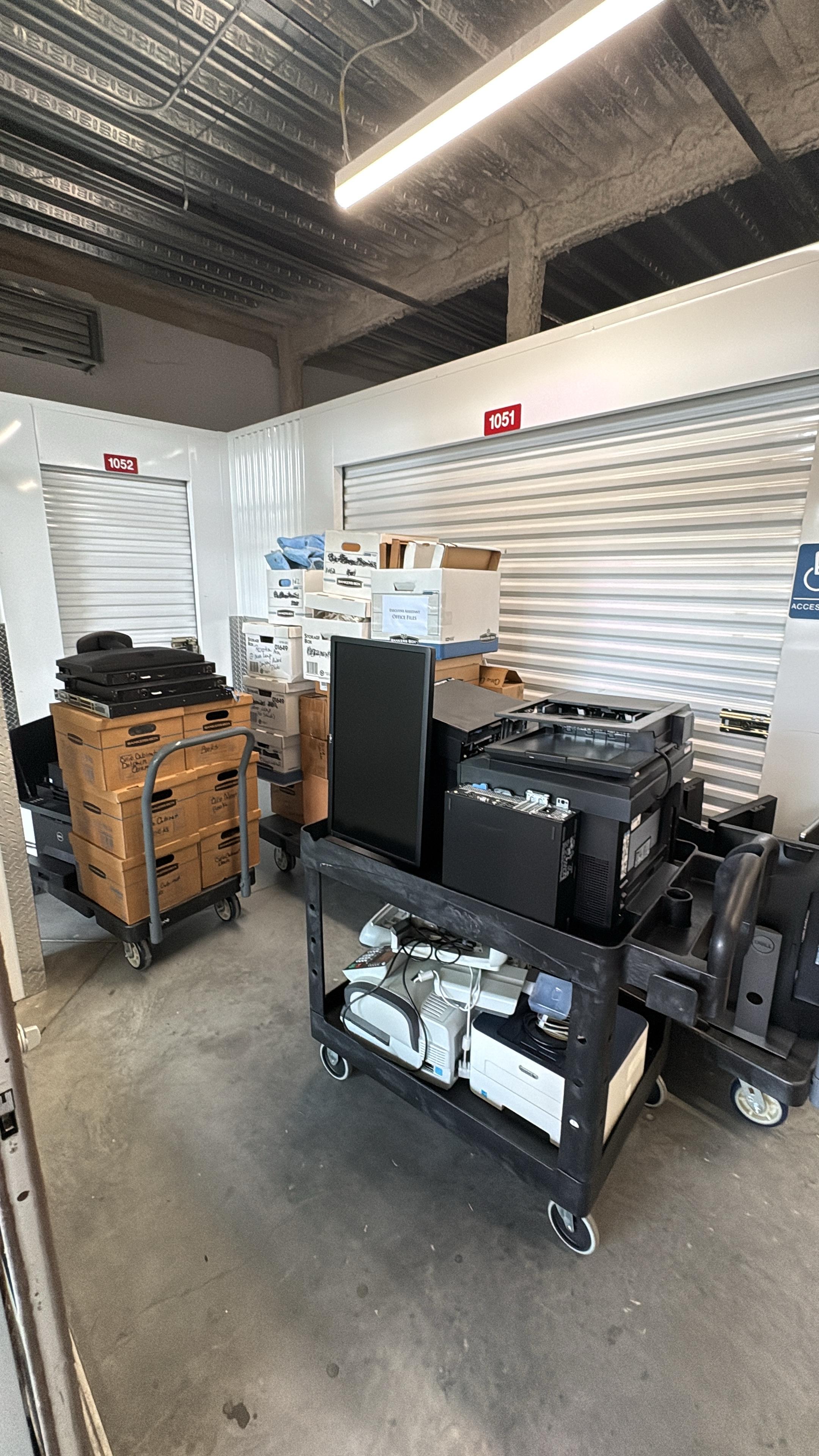 Storage unit contents before a Junk Removal Rangers cleanout